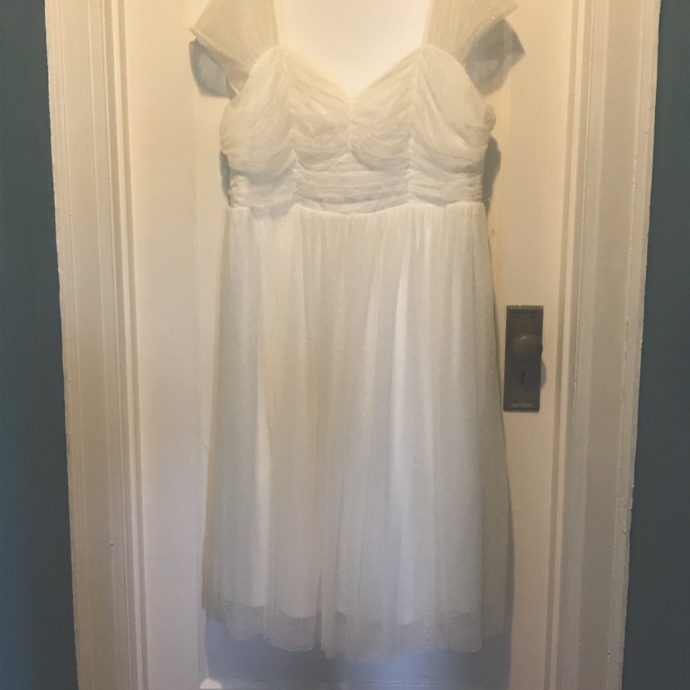 Torrid tea length wedding dress